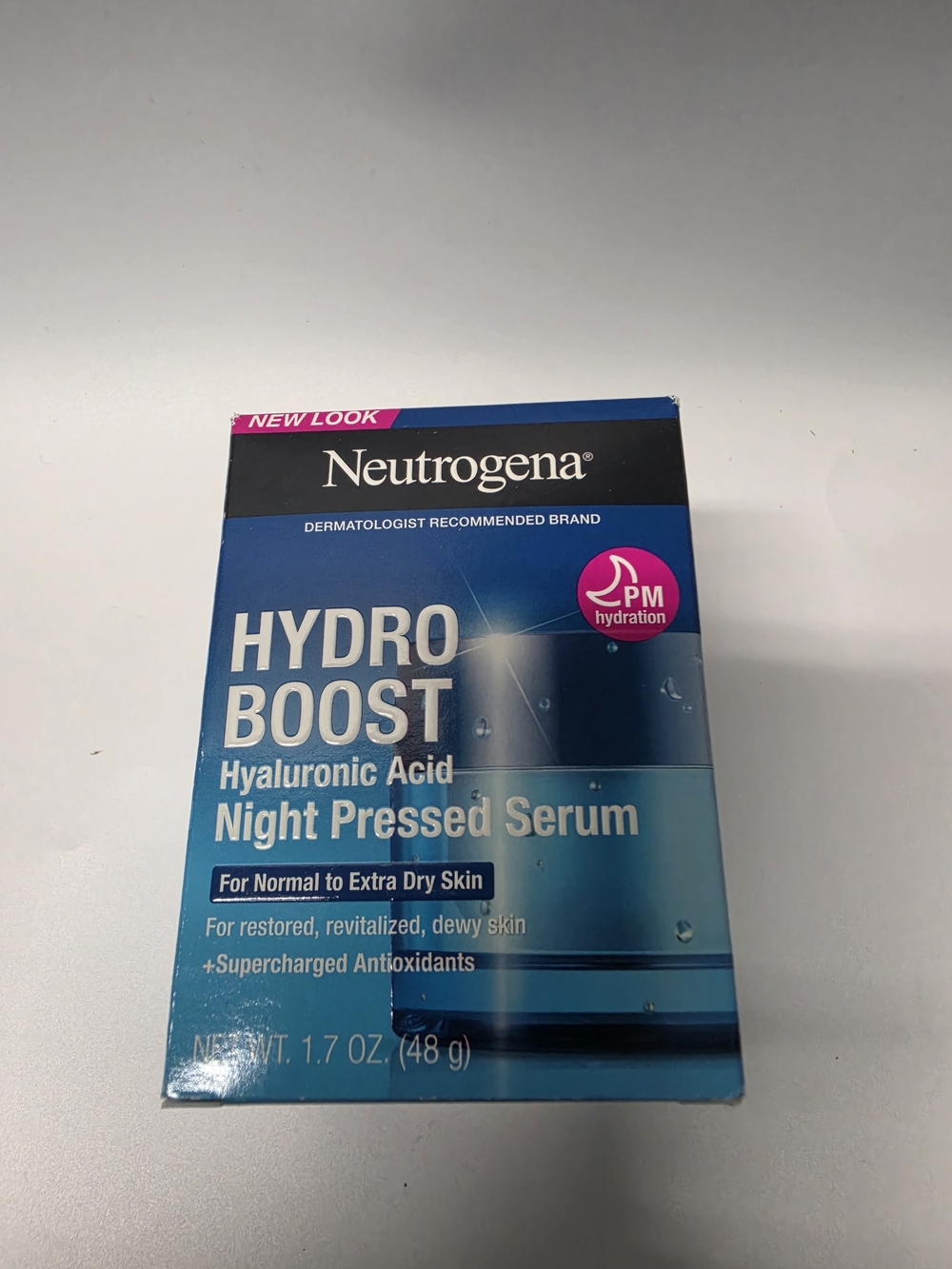 Neutrogena Hydro Boost Night Pressed Serum - Blue with Pink Detail